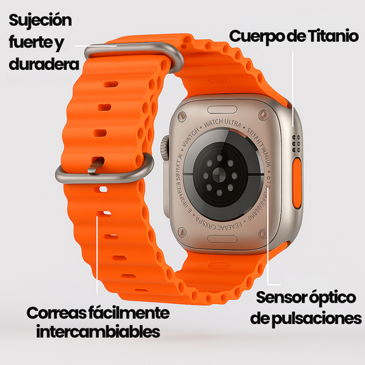 Pack 3 en 1 Smartwatch Ultra 2 + Auriculares P9 + 7 Correas