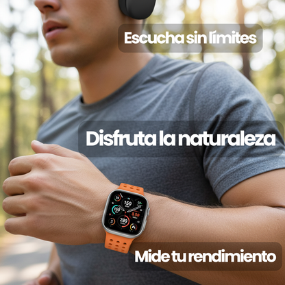 Pack 3 en 1 Smartwatch Ultra 2 + Auriculares P9 + 7 Correas