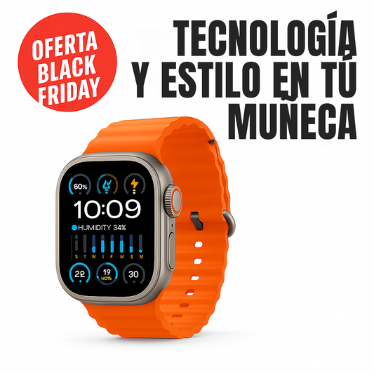 Pack 3 en 1 Smartwatch Ultra 2 + Auriculares P9 + 7 Correas