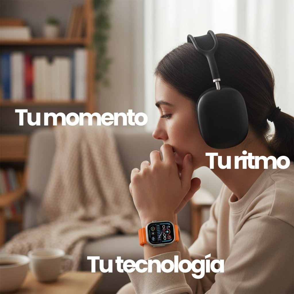 Pack 3 en 1 Smartwatch Ultra 2 + Auriculares P9 + 7 Correas