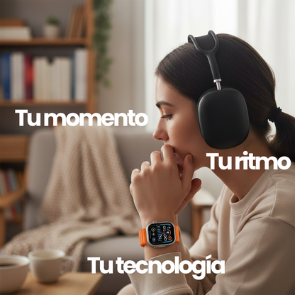 Pack 3 en 1 Smartwatch Ultra 2 + Auriculares P9 + 7 Correas